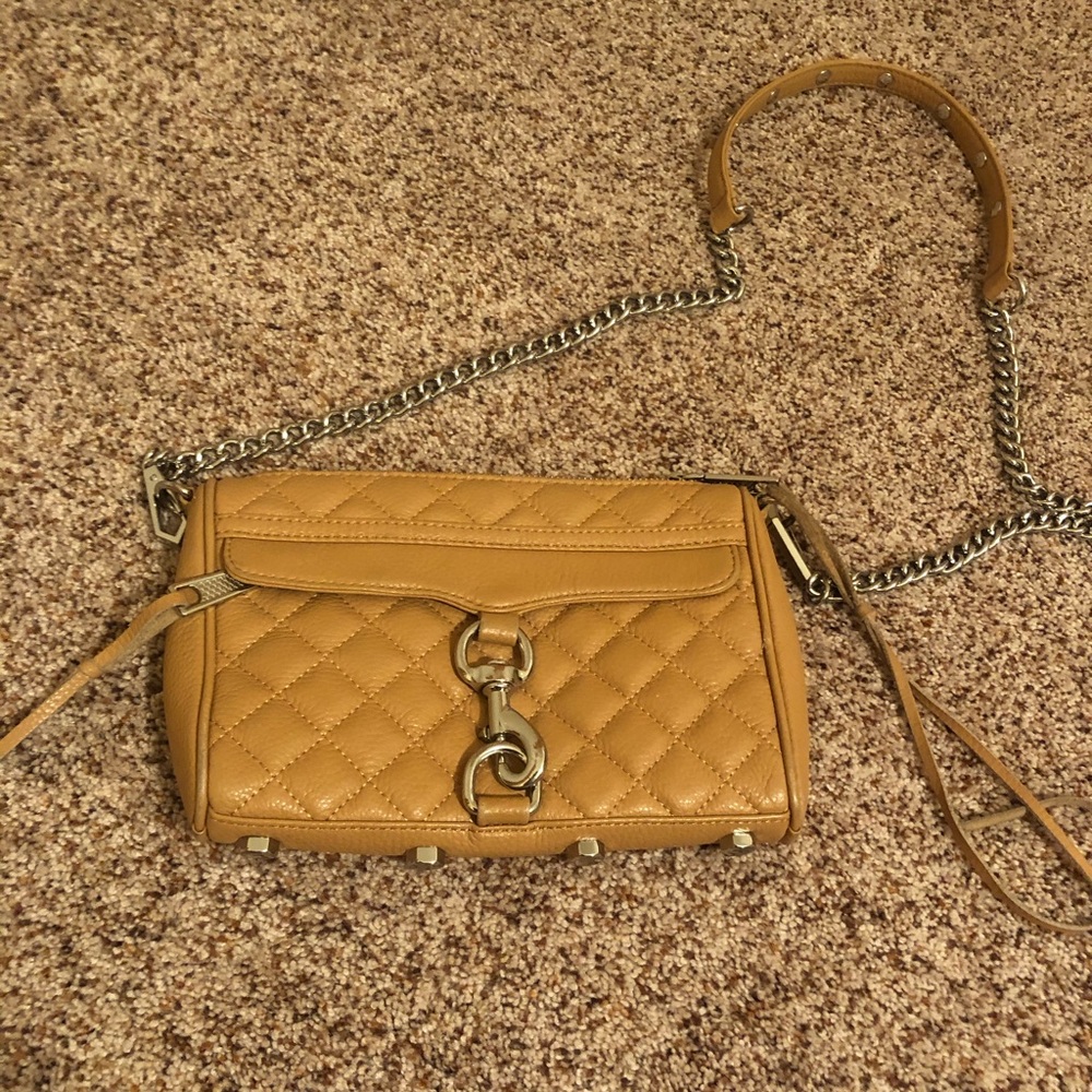 Rebecca Minkoff Mini Mac Tan Quilter Purse